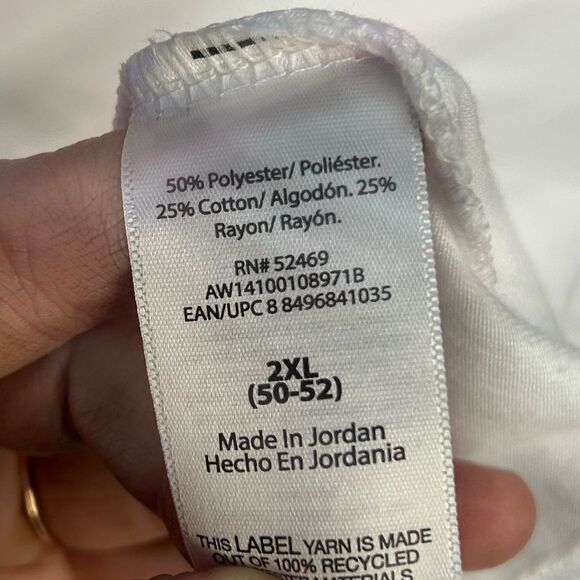 5 for $25🔥Athletic Works White Short Sleeve T-Shirt 2XL (50-52) - Picture 4 of 5